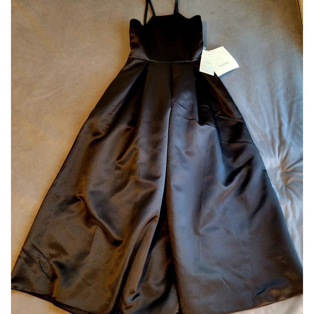 LanTing Womens Medium Dress Black Formal Sleeveless Wedding Preppy‎ Bridesmaid